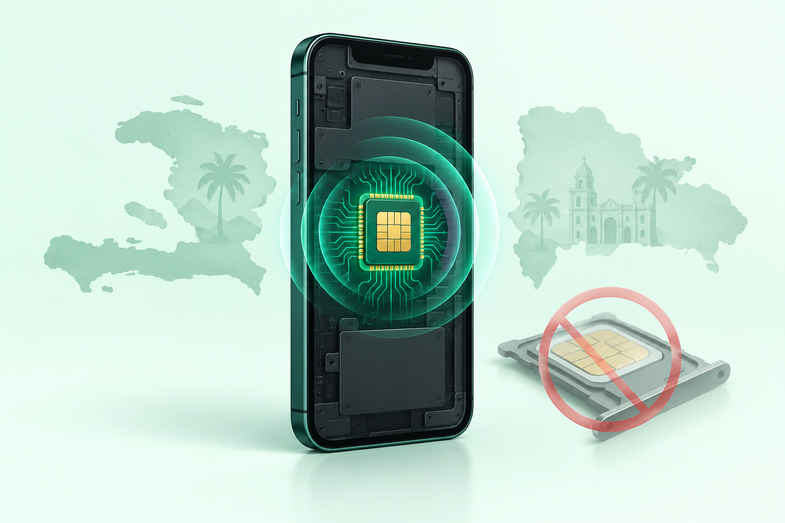 What an eSIM actually is — and why Haitian and Dominican travelers keep asking us about it