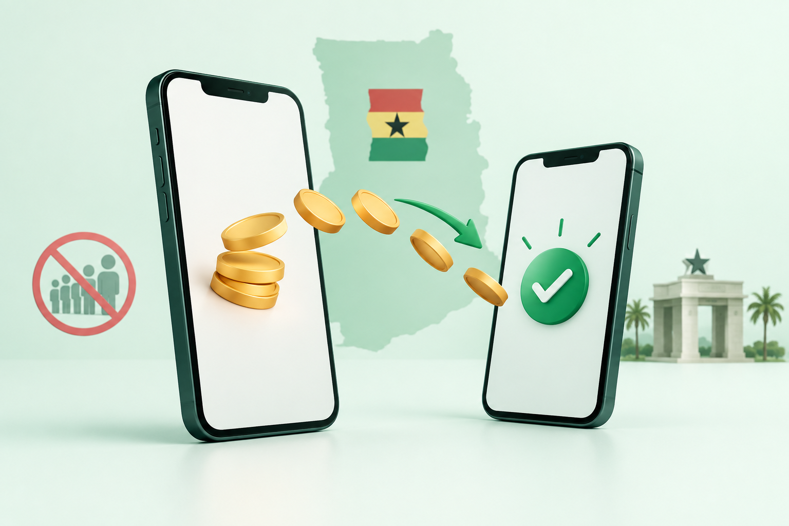 Sending credit to Ghana without standing in a money-transfer line